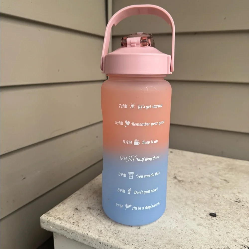Gradient Pink and Blue Water Bottle